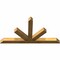 Ekena Millwork Saratoga Rough Sawn Timber Gable Bracket, Western Red Cedar, 60"W x 32"H x 4"D x 4"F, 13/12 Pitch GBW060X32X0404SAR00RWR - alternate 4